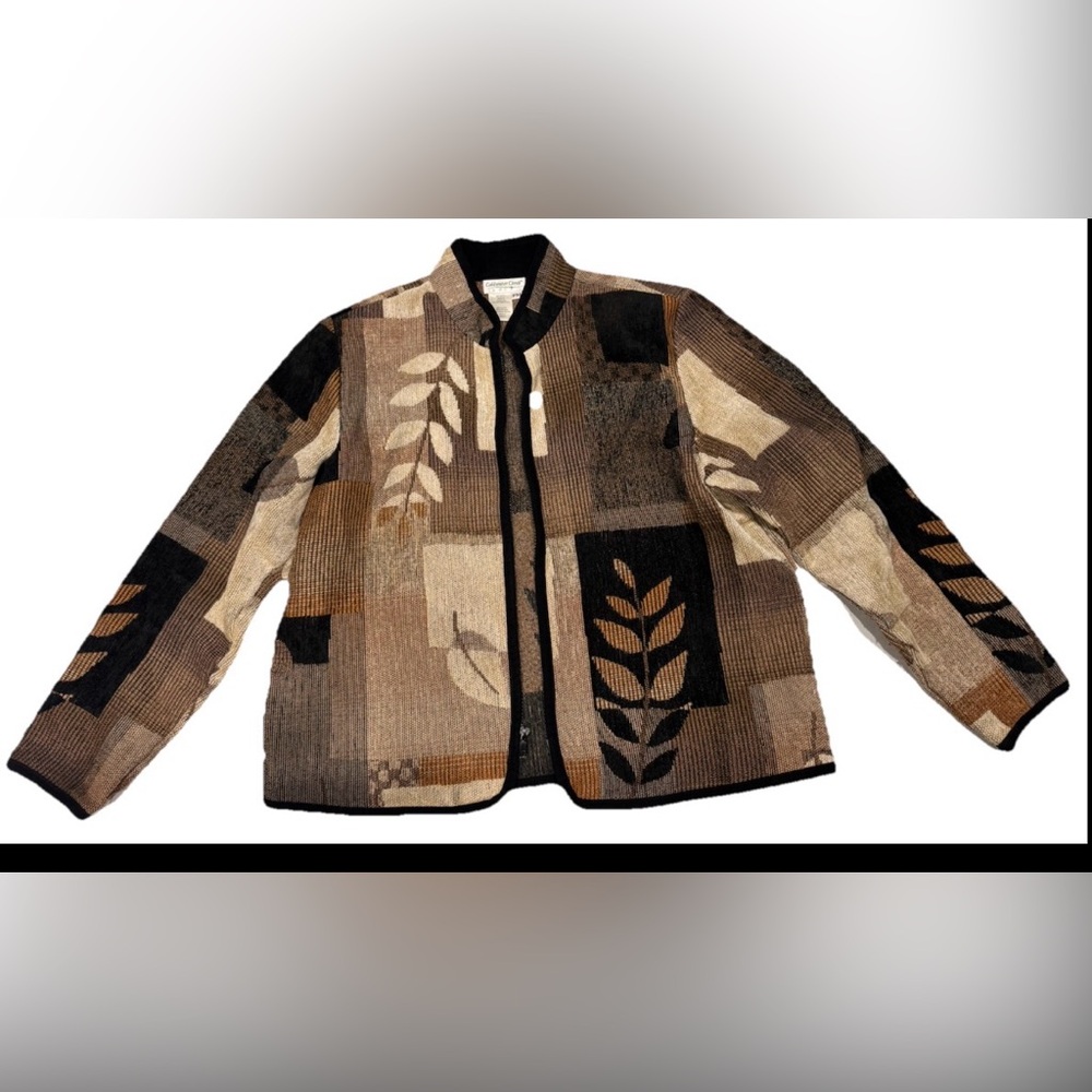 Coldwater Creek Patchwork Jacket Petite Medium Vi… - image 1
